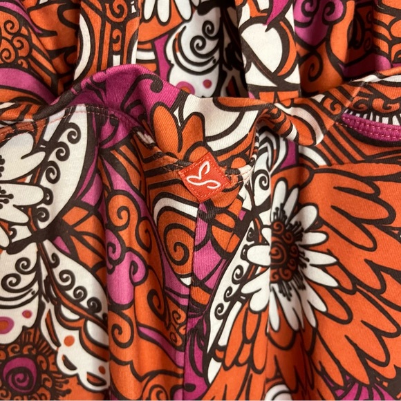 Prana Orange Congo Beats Floral Quinn Athletic Dress Women's Small - Picture 5 of 6